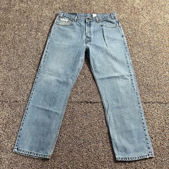 Vintage Levis 505 Jeans Mens 38x30 Light Wash Denim Regular Fit Straight Leg 90s - Picture 3 of 12